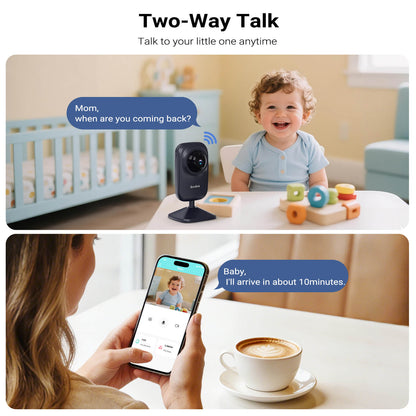 Envilink E28-2 black Video Baby Monitor with 2 Cameras