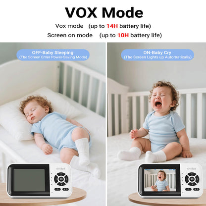 Envilink E28 white Baby Monitor with Camera and Audio