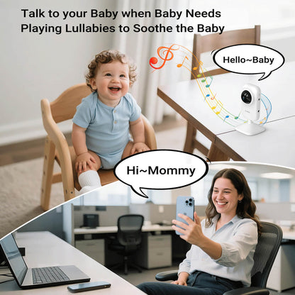 Envilink E28 white Baby Monitor with Camera and Audio