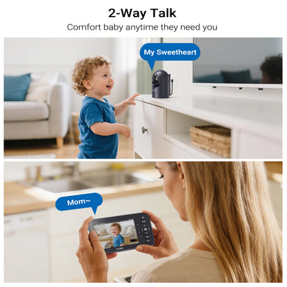Envilink E50P Video Baby Monitor with Camera and Audio - 5" IPS Screen