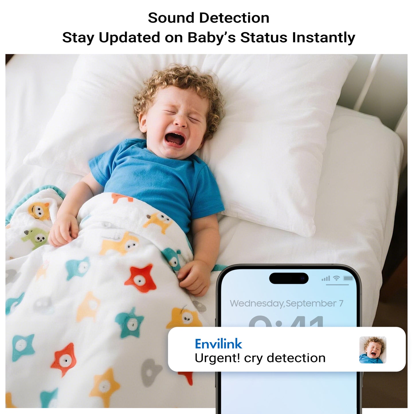 Envilink E50P Video Baby Monitor with Camera and Audio - 5" IPS Screen