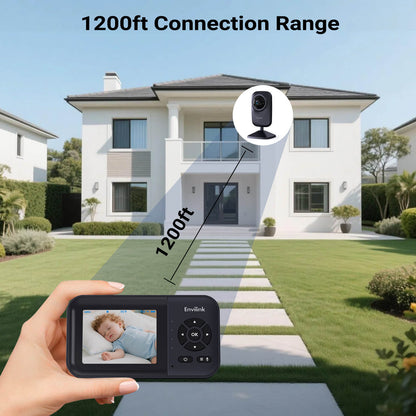 Envilink E28-2 black Video Baby Monitor with 2 Cameras